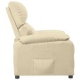 Sillón reclinable de tela crema