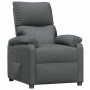 Sillón reclinable de tela gris oscuro