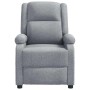 Sillón reclinable de tela gris claro