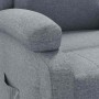 Sillón reclinable de tela gris claro