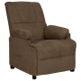 Sillón reclinable tela de microfibra marrón