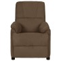 Sillón reclinable tela de microfibra marrón