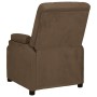 Sillón reclinable tela de microfibra marrón