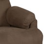 Sillón reclinable tela de microfibra marrón