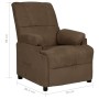 Sillón reclinable tela de microfibra marrón