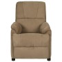 Sillón reclinable tela de microfibra gris taupe