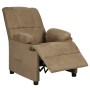 Sillón reclinable tela de microfibra gris taupe