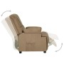 Sillón reclinable tela de microfibra gris taupe
