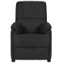Sillón reclinable tela de microfibra negro