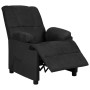 Sillón reclinable tela de microfibra negro