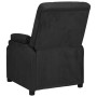 Sillón reclinable tela de microfibra negro