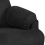 Sillón reclinable tela de microfibra negro
