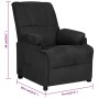 Sillón reclinable tela de microfibra negro
