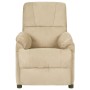 Sillón reclinable tela de microfibra color crema
