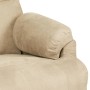 Sillón reclinable tela de microfibra color crema