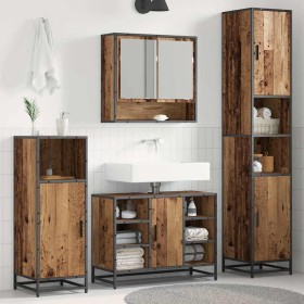 Gabinete de Baño con estante Madera vieja 35 x 37.5 x 188.5 cm