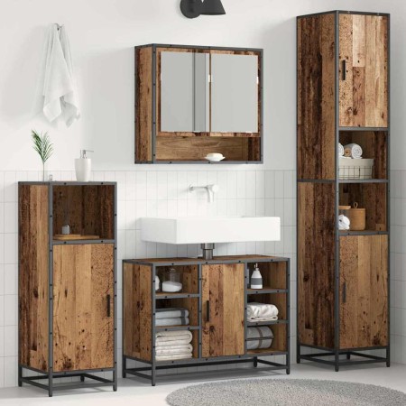 Gabinete de Baño con estante Madera vieja 35 x 37.5 x 188.5 cm