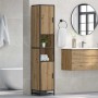 Gabinete de Baño con estante Roble artisan 35 x 37.5 x 188.5 cm