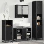 Gabinete de Baño con estante Roble negro 35 x 37.5 x 188.5 cm