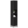 Gabinete de Baño con estante Roble negro 35 x 37.5 x 188.5 cm