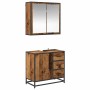 Juego de muebles de baño 2 pcs Madera vieja 65 x 33 x 60 cm