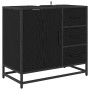 Juego de muebles de baño 2 pcs Roble negro 65 x 33 x 60 cm