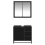 Juego de muebles de baño 2 pcs Roble negro 65 x 33 x 60 cm