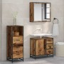 Juego de muebles de baño 3 pcs Madera vieja 35 x 37.5 x 100 cm