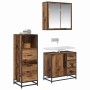 Juego de muebles de baño 3 pcs Madera vieja 35 x 37.5 x 100 cm