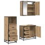 Juego de muebles de baño 3 pcs Roble artisan 35 x 37.5 x 100 cm