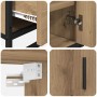 Juego de muebles de baño 3 pcs Roble artisan 35 x 37.5 x 100 cm