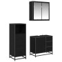 Juego de muebles de baño 3 pcs Roble negro 35 x 37.5 x 100 cm
