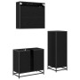 Juego de muebles de baño 3 pcs Roble negro 35 x 37.5 x 100 cm