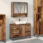 Juego de muebles de baño 2 pcs Madera vieja 80 x 33 x 60 cm