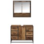 Juego de muebles de baño 2 pcs Madera vieja 80 x 33 x 60 cm