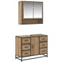 Juego de muebles de baño 2 pcs Roble artisan 80 x 33 x 60 cm