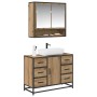Juego de muebles de baño 2 pcs Roble artisan 80 x 33 x 60 cm