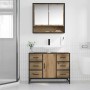 Juego de muebles de baño 2 pcs Roble artisan 80 x 33 x 60 cm