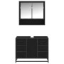 Juego de muebles de baño 2 pcs Roble negro 80 x 33 x 60 cm