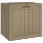Caja de almacenaje de jardín polipropileno gris 55,5x43x53 cm