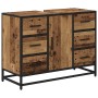 Juego de muebles de baño 2 pcs Madera vieja 80 x 33 x 60 cm