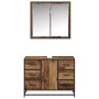 Juego de muebles de baño 2 pcs Madera vieja 80 x 33 x 60 cm