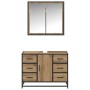 Juego de muebles de baño 2 pcs Roble artisan 80 x 33 x 60 cm