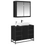 Juego de muebles de baño 2 pcs Roble negro 80 x 33 x 60 cm