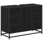 Juego de muebles de baño 2 pcs Roble negro 80 x 33 x 60 cm