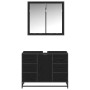 Juego de muebles de baño 2 pcs Roble negro 80 x 33 x 60 cm
