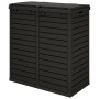 Cubo de basura de exterior polipropileno negro 78x41x86 cm