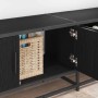 Gabinete de TV Roble negro 210 x 35 x 41 cm