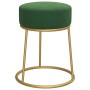 Hocker redondo verde terciopelo