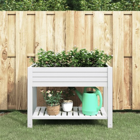 Jardinera alta polipropileno blanco 110x45x79 cm en Maceteros y jardineras | Comprar online en Foro24